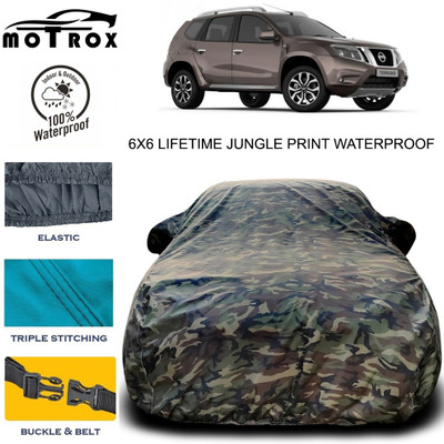 MoTRoX Car Cover For Nissan Terrano (With Mirror Pockets)(Green)
