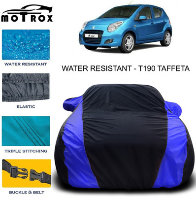 MoTRoX Car Cover For Maruti Suzuki A-Star (With Mirror Pockets)(Blue, Black)