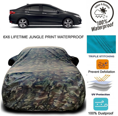 Gavya Car Cover For Honda City i-Vtec (With Mirror Pockets)(Green)
