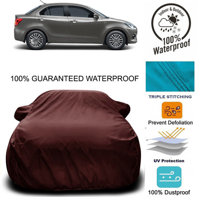 MoTRoX Car Cover For Maruti Suzuki Dzire (With Mirror Pockets)(Maroon)