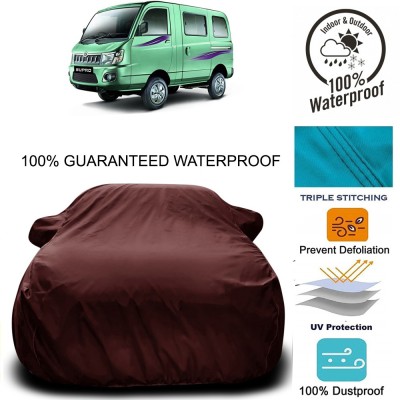 Gavya Car Cover For Mahindra Supro (With Mirror Pockets)(Maroon)