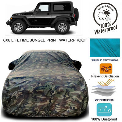 MoTRoX Car Cover For Mahindra Thar (With Mirror Pockets)(Green)