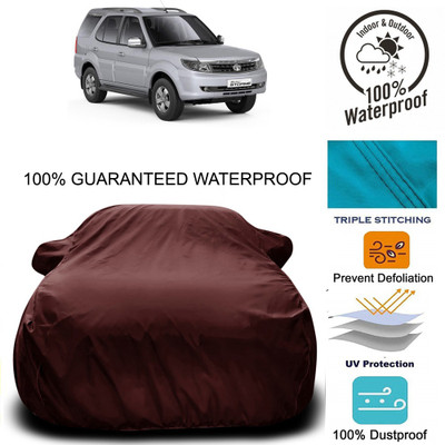 MoTRoX Car Cover For Tata Safari Storme (With Mirror Pockets)(Maroon)