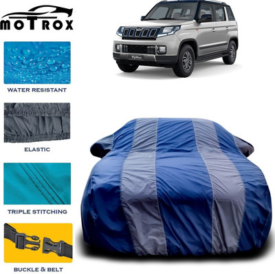 MoTRoX Car Cover For Mahindra TUV300(Grey, Blue)