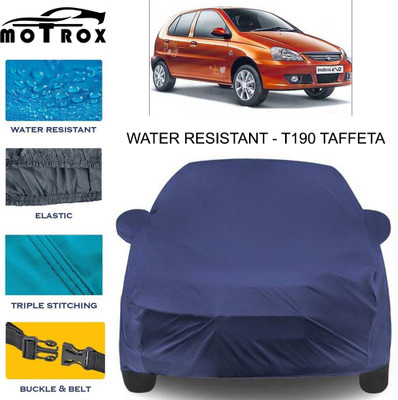 MoTRoX Car Cover For Tata Indica eV2 (With Mirror Pockets)(Blue)