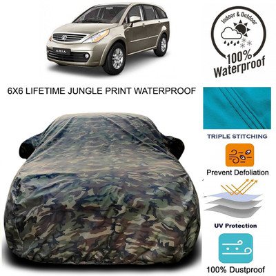 NUMBOR ONE Car Cover For Tata Aria (With Mirror Pockets)(Green)