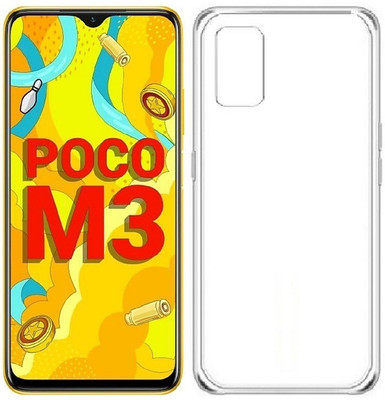 Cell-loid Back Cover for Poco M3(Transparent, Camera Bump Protector, Pack of: 1)