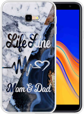 eBoggy Back Cover for Samsung Galaxy J4 Plus(Blue, White, Dual Protection, Silicon, Pack of: 1)