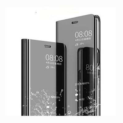 Dallao Flip Cover for Vivo Y51 Mirror Flip Stand Case Clear View Window Smart Hold Case Cover Back Cover for Vivo Y51(Black, Dual Protection)