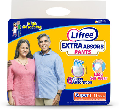 LIFREE Pants L10 Adult Diapers - L(10 Pieces)