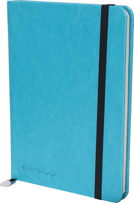 Jhingalala PU Finish Hardbound Executive/Corporate Diary Notebook with Elastic Closure A5 Diary Ruled 160 Pages(Blue)