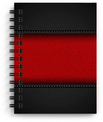 DI-KRAFT Handmade Diary A5 Diary Unruled 160 Pages(Black and Red)
