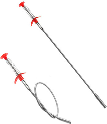 Cierie Combo 2 Qty Drain Clog Water Sink Cleaner Snake Unblock Kitchen Bath Rod Hair Remover (dc-26) Multi-purpose Plunger