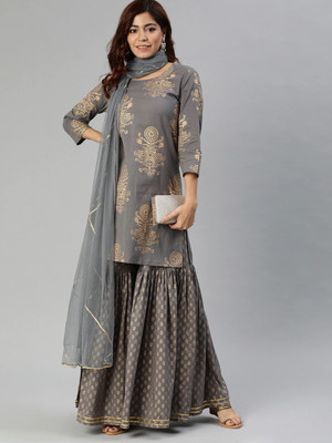 DIVENA Women Kurta Sharara Set