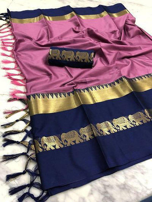 Blue Wish Silk Blend Self Design Kurta & Churidar Material