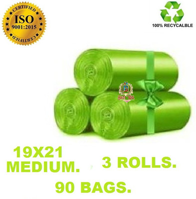 Vruta 19X21 garbage bags and dustbin bags Medium 13 L Garbage Bag  Pack Of 90(90Bag )