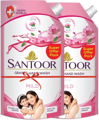 santoor Mild Hand Wash Pouch(2 x 750 ml)