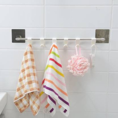 SHREEHARI Plastic Magic Sticker Series Self Adhesive Hook Rail 6(Pack of 1)