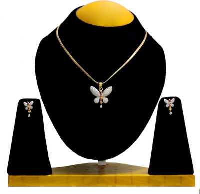UNIFED CREATIONS Metal, Alloy Gold-plated Silver, Gold Jewellery Set(Pack of 1)