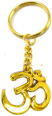 AFH Lord Shiva Om Golden Plated Spiritual Key Chain for Gifting Key Chain