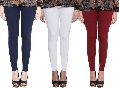 TooLook Ankle Length  Ethnic Wear Legging(Dark Blue, White, Maroon, Solid)