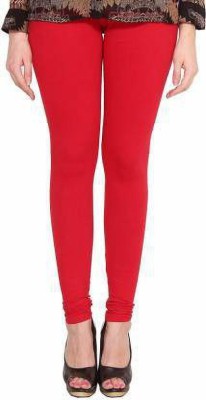 NP CREATION Churidar Length Western Wear Legging(Red, Solid)