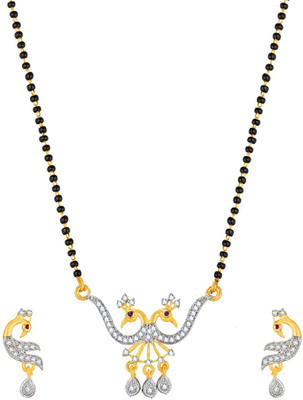 anjni creation Alloy Gold, Black Jewellery Set(Pack of 1)