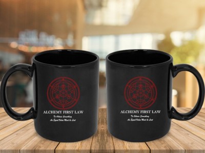 PrintBharat Mug_firstlaw_blck_350ml Ceramic Coffee Mug(350 ml)