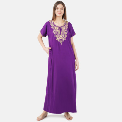 KOI SLEEPWEAR Women Nighty(Purple)