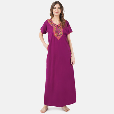 KOI SLEEPWEAR Women Nighty(Purple)