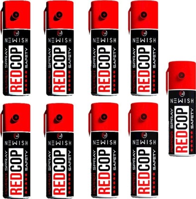 NEWISH RED COP | Powerful Self-Defence For Women Pack Of 9 (Each :35 ml | 50 Shots) Pepper Stream Spray
