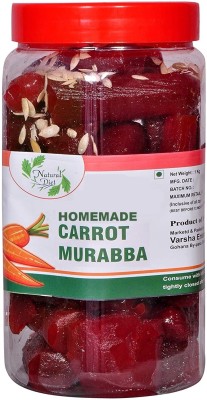 Natural Diet Mother Made HomeMade Carrot Murabba Along with Almond 1KG (Carrot Murabba Candy) Preserve Organic Without Sugar Syrup 1kg (You are Being Served Mothers Love) Carrot Murabba(1 kg)