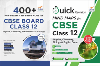 400 + New Pattern Case Based MCQs & Quick Revision Mind-Maps/Notes For CBSE Class XII ( Physics /Chemistry /Biology/ Core English )(Paperback, Disha Experts)