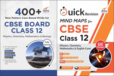 400 + New Pattern Case Based MCQs & Quick Revision Mind-Maps/Notes For CBSE Class XII ( Physics /Chemistry /Math/ Core English )(Paperback, Disha Experts)