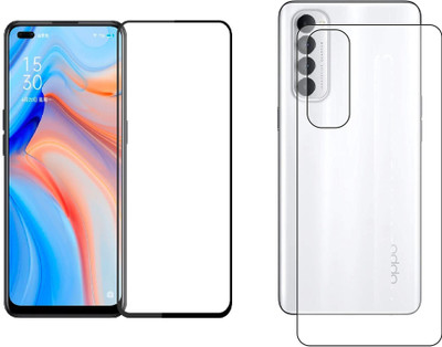 ELEF Front and Back Tempered Glass for Oppo Reno 4(Pack of 2)