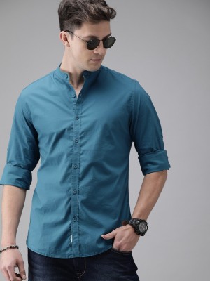 Roadster Men Solid Casual Blue Shirt