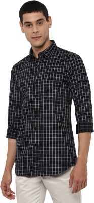 Allen Solly Men Checkered Casual Black Shirt