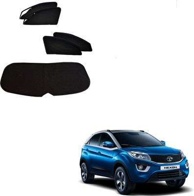 AuTO ADDiCT Side Window, Rear Window Sun Shade For Tata Nexon(Black)