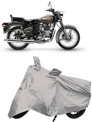 Easybuy Waterproof Two Wheeler Cover for Royal Enfield(Classic Chrome, Silver)