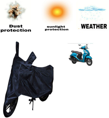PRPaccessories Waterproof Two Wheeler Cover for Yamaha(Fascino, Black)