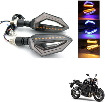 AuTO ADDiCT Front, Rear, Side LED Indicator Light for Yamaha Flame(Blue, Yellow)