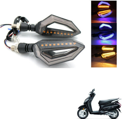 AuTO ADDiCT Front, Rear, Side LED Indicator Light for Honda Activa 3G(Blue, Yellow)