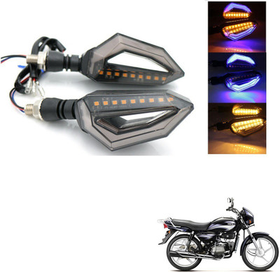 KOZDIKO Front, Rear LED Indicator Light for Hero Splendor Plus(Blue)