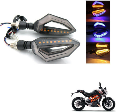AuTO ADDiCT Front, Rear, Side LED Indicator Light for KTM Duke 390(Blue, Yellow)