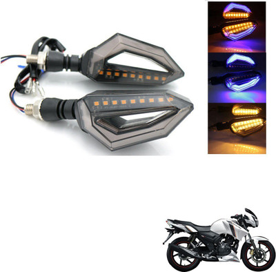 AuTO ADDiCT Front, Rear, Side LED Indicator Light for TVS Apache RTR 160(Blue, Yellow)