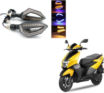 AuTO ADDiCT Front, Rear, Side LED Indicator Light for Piaggio Vespa Elegante(Blue, Yellow)