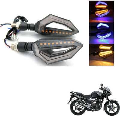 AuTO ADDiCT Front, Rear, Side LED Indicator Light for Suzuki GS 150R(Blue, Yellow)