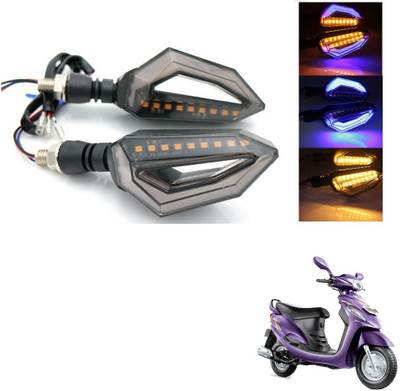 AuTO ADDiCT Front, Rear, Side LED Indicator Light for Mahindra Gusto(Blue, Yellow)