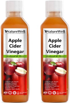 Naturewell Apple Cider Vinegar For Weight Loss With Mother Of Vinegar Vinegar (500MLX2 /RE) Vinegar(2 x 500 ml)