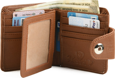 Keviv Men Casual, Formal Tan Artificial Leather Wallet(7 Card Slots)